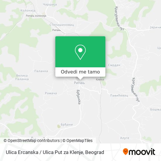 Ulica Ercanska / Ulica Put za Klenje mapa