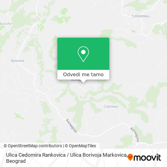 Ulica Cedomira Rankovica / Ulica Borivoja Markovica mapa