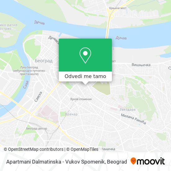 Apartmani Dalmatinska - Vukov Spomenik mapa