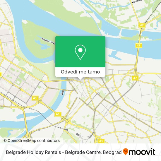 Belgrade Holiday Rentals - Belgrade Centre mapa