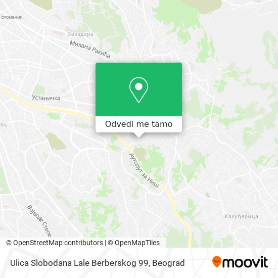 Ulica Slobodana Lale Berberskog 99 mapa