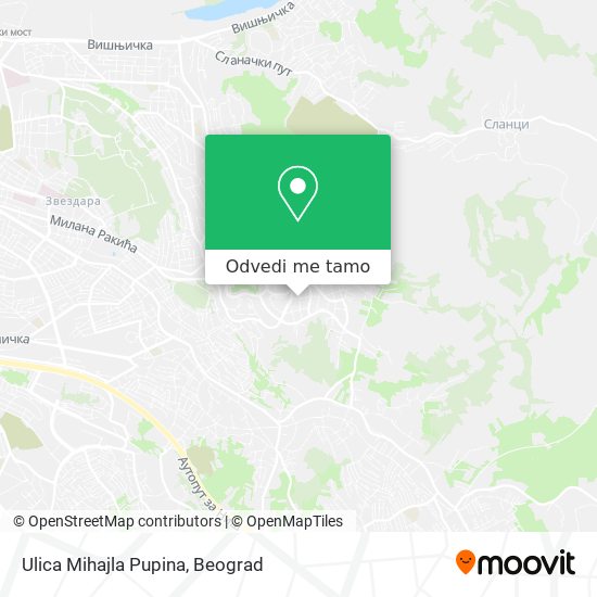 Ulica Mihajla Pupina mapa