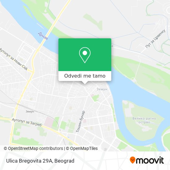 Ulica Bregovita 29А mapa