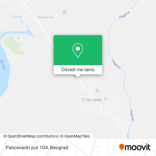 Pancevacki put 104 mapa