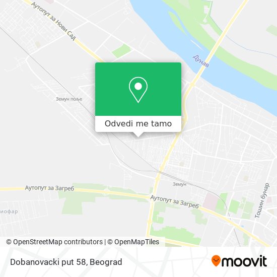 Dobanovacki put 58 mapa