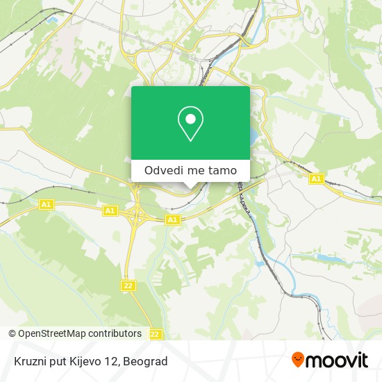 Kruzni put Kijevo 12 mapa