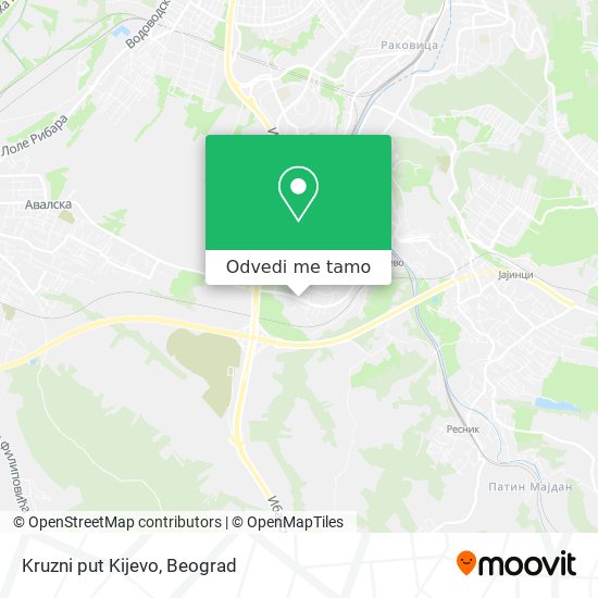 Kruzni put Kijevo mapa