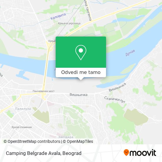 Camping Belgrade Avala mapa