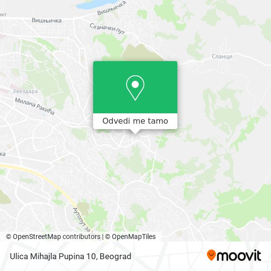 Ulica Mihajla Pupina 10 mapa