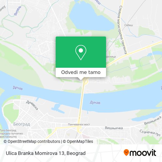 Ulica Branka Momirova 13 mapa