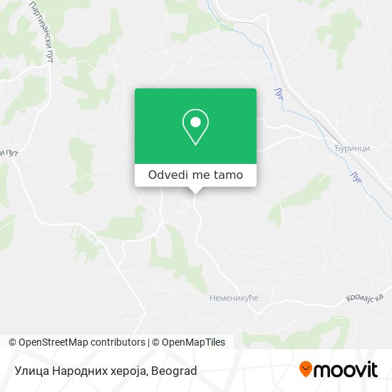 Улица Народних хероја mapa