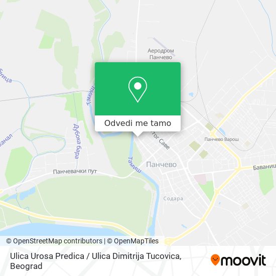 Ulica Urosa Predica / Ulica Dimitrija Tucovica mapa
