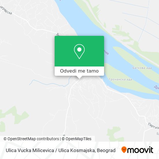 Ulica Vucka Milicevica / Ulica Kosmajska mapa