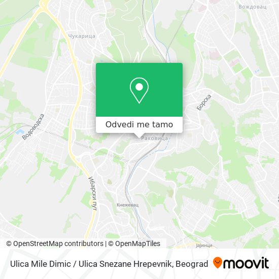 Ulica Mile Dimic / Ulica Snezane Hrepevnik mapa