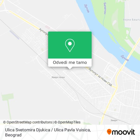 Ulica Svetomira Djukica / Ulica Pavla Vuisica mapa