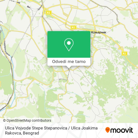 Ulica Vojvode Stepe Stepanovica / Ulica Joakima Rakovca mapa