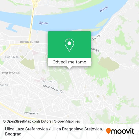 Ulica Laze Stefanovica / Ulica Dragoslava Srejovica mapa
