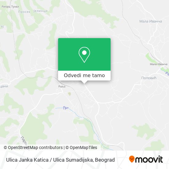 Ulica Janka Katica / Ulica Sumadijska mapa