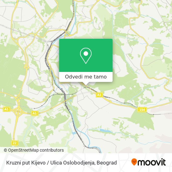 Kruzni put Kijevo / Ulica Oslobodjenja mapa