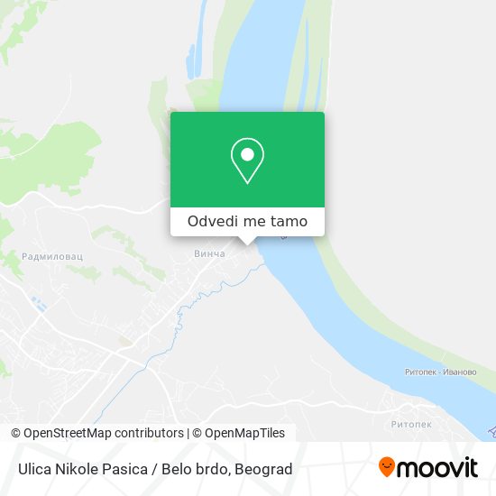 Ulica Nikole Pasica / Belo brdo mapa