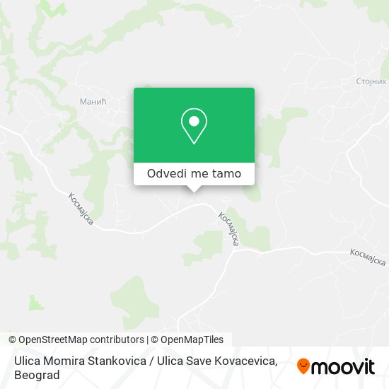 Ulica Momira Stankovica / Ulica Save Kovacevica mapa