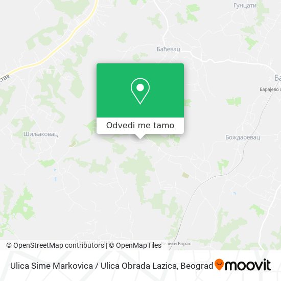 Ulica Sime Markovica / Ulica Obrada Lazica mapa