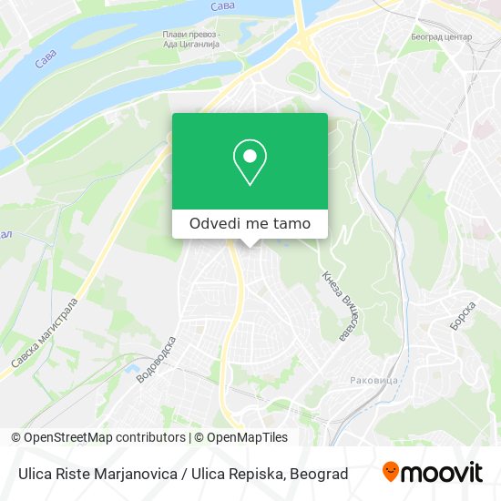 Ulica Riste Marjanovica / Ulica Repiska mapa