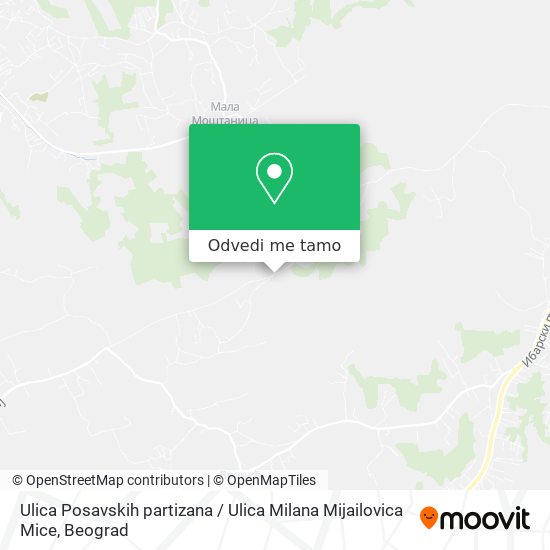 Ulica Posavskih partizana / Ulica Milana Mijailovica Mice mapa