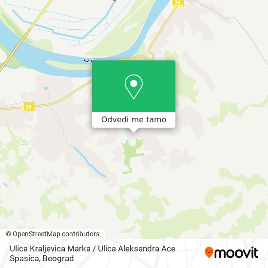 Ulica Kraljevica Marka / Ulica Aleksandra Ace Spasica mapa