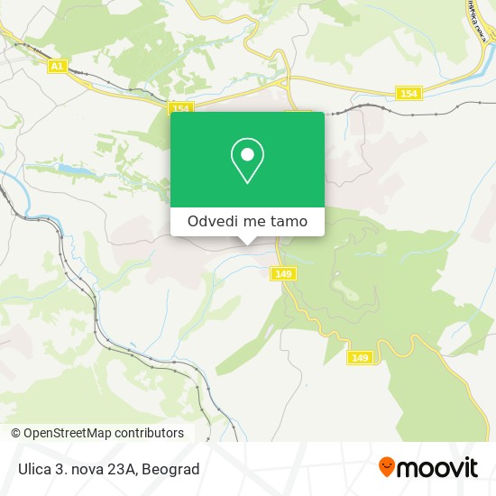 Ulica 3. nova 23А mapa