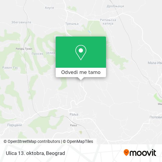 Ulica 13. oktobra mapa