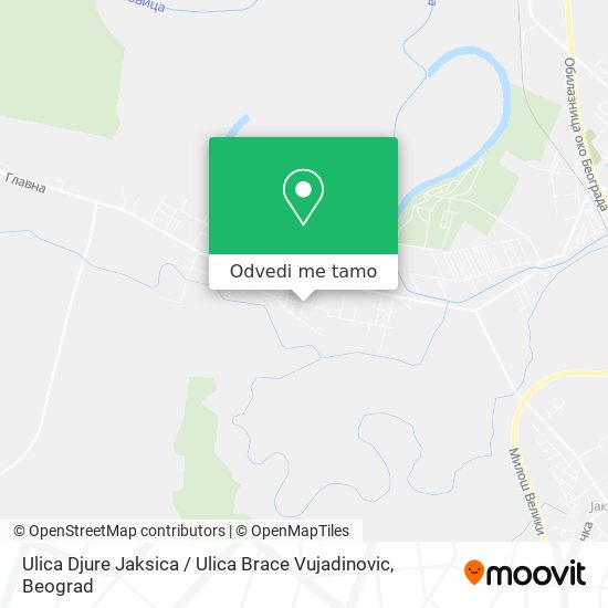 Ulica Djure Jaksica / Ulica Brace Vujadinovic mapa