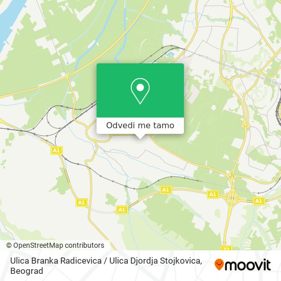 Ulica Branka Radicevica / Ulica Djordja Stojkovica mapa