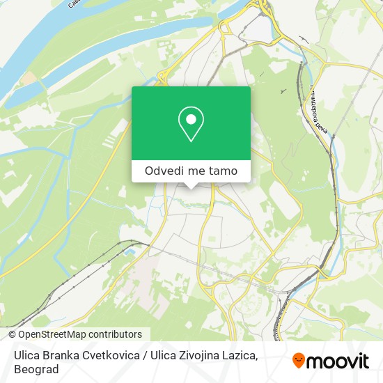 Ulica Branka Cvetkovica / Ulica Zivojina Lazica mapa