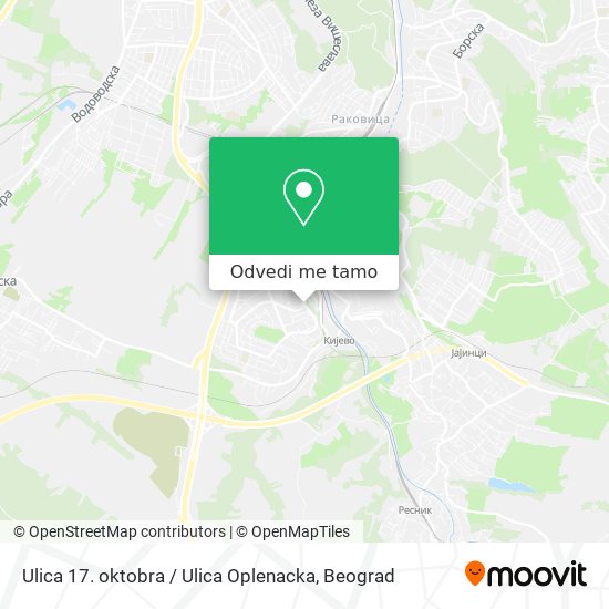 Ulica 17. oktobra / Ulica Oplenacka mapa