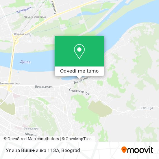 Улица Вишњичка 113А mapa