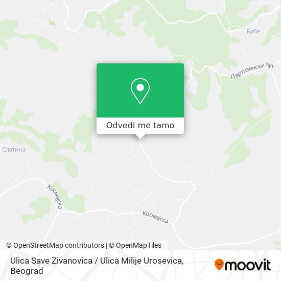Ulica Save Zivanovica / Ulica Milije Urosevica mapa