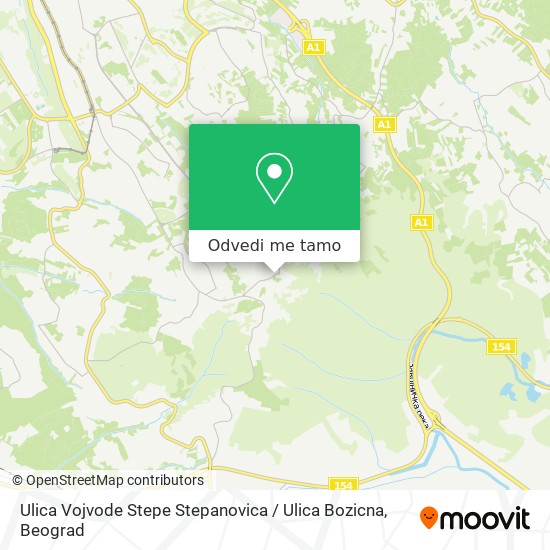 Ulica Vojvode Stepe Stepanovica / Ulica Bozicna mapa