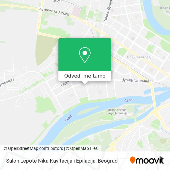 Salon Lepote Nika Kavitacija i Epilacija mapa