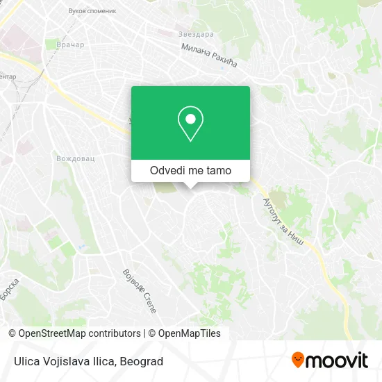 Ulica Vojislava Ilica mapa