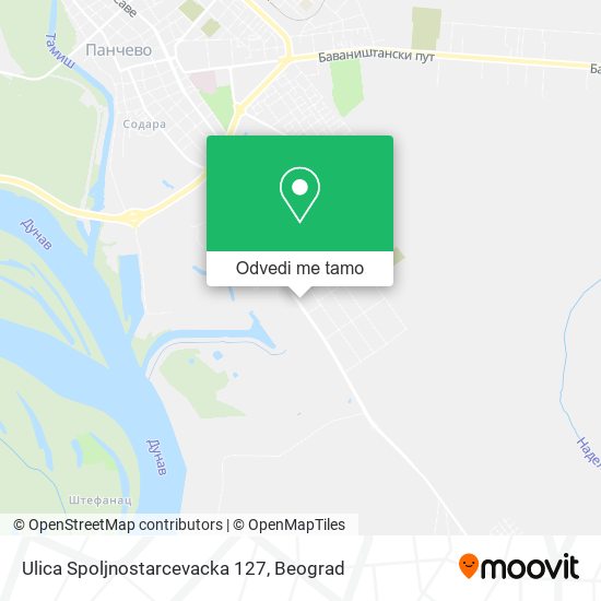 Ulica Spoljnostarcevacka 127 mapa