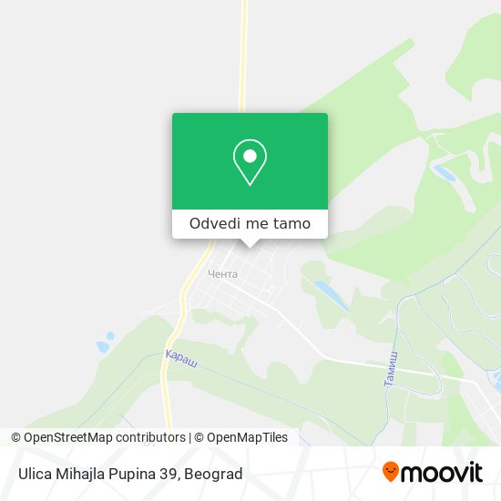 Ulica Mihajla Pupina 39 mapa