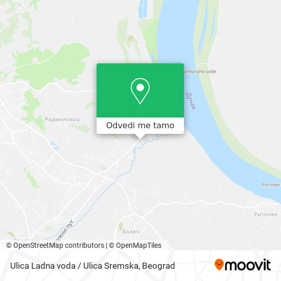 Ulica Ladna voda / Ulica Sremska mapa