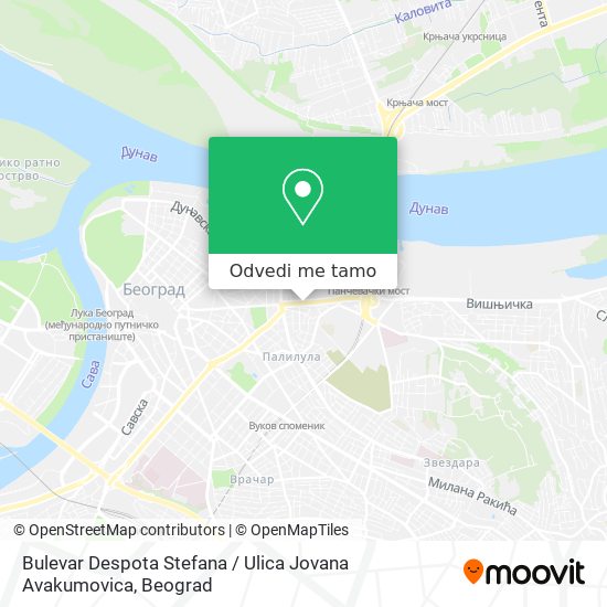 Bulevar Despota Stefana / Ulica Jovana Avakumovica mapa