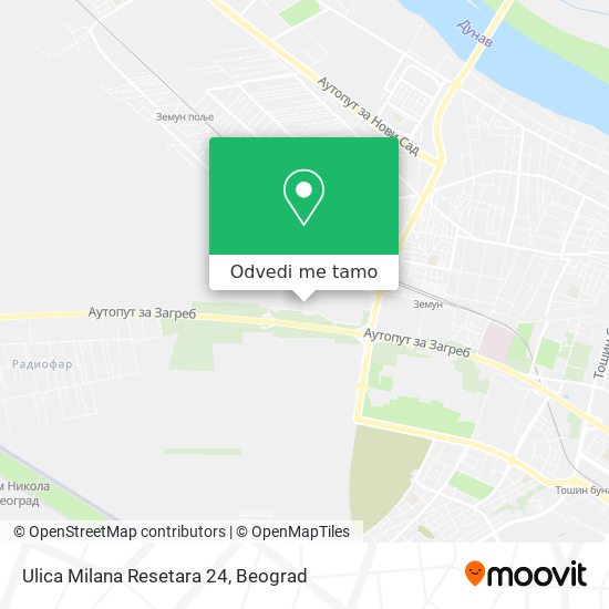 Ulica Milana Resetara 24 mapa