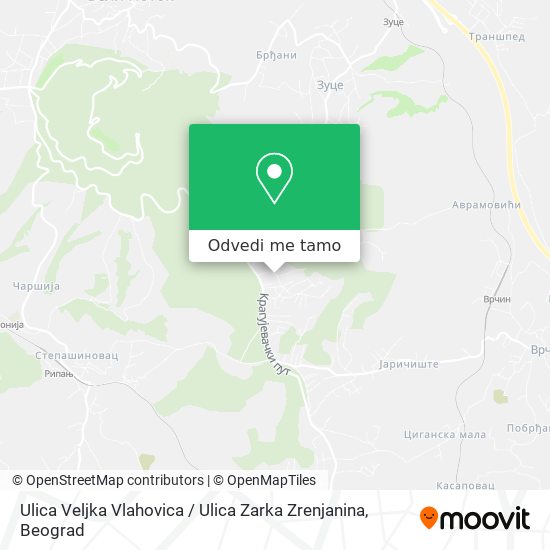 Ulica Veljka Vlahovica / Ulica Zarka Zrenjanina mapa