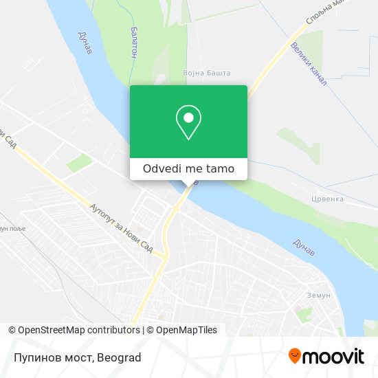 Пупинов мост mapa