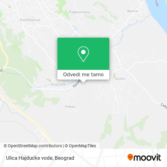 Ulica Hajducke vode mapa