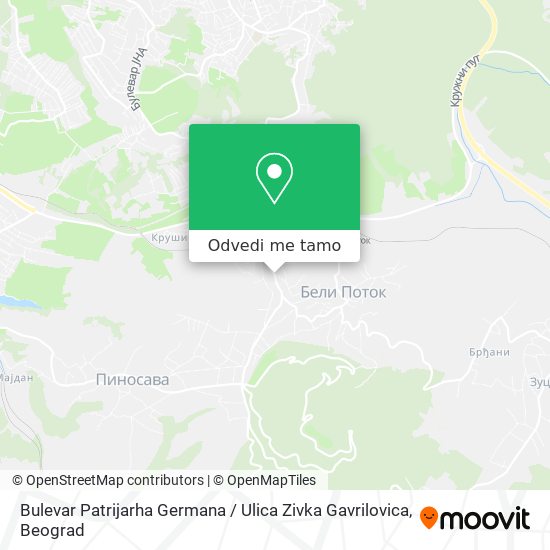 Bulevar Patrijarha Germana / Ulica Zivka Gavrilovica mapa