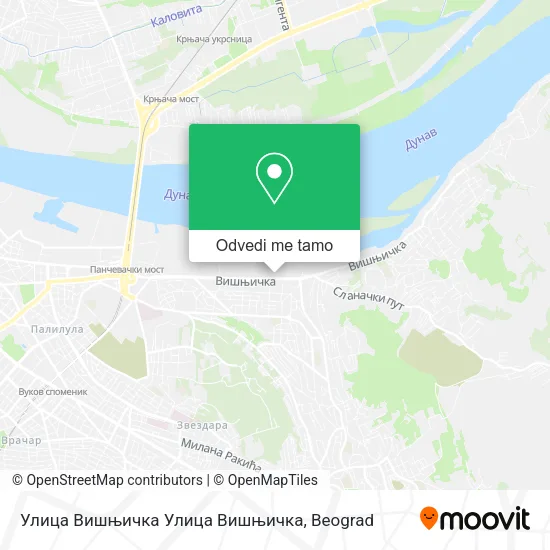 Улица Вишњичка Улица Вишњичка mapa